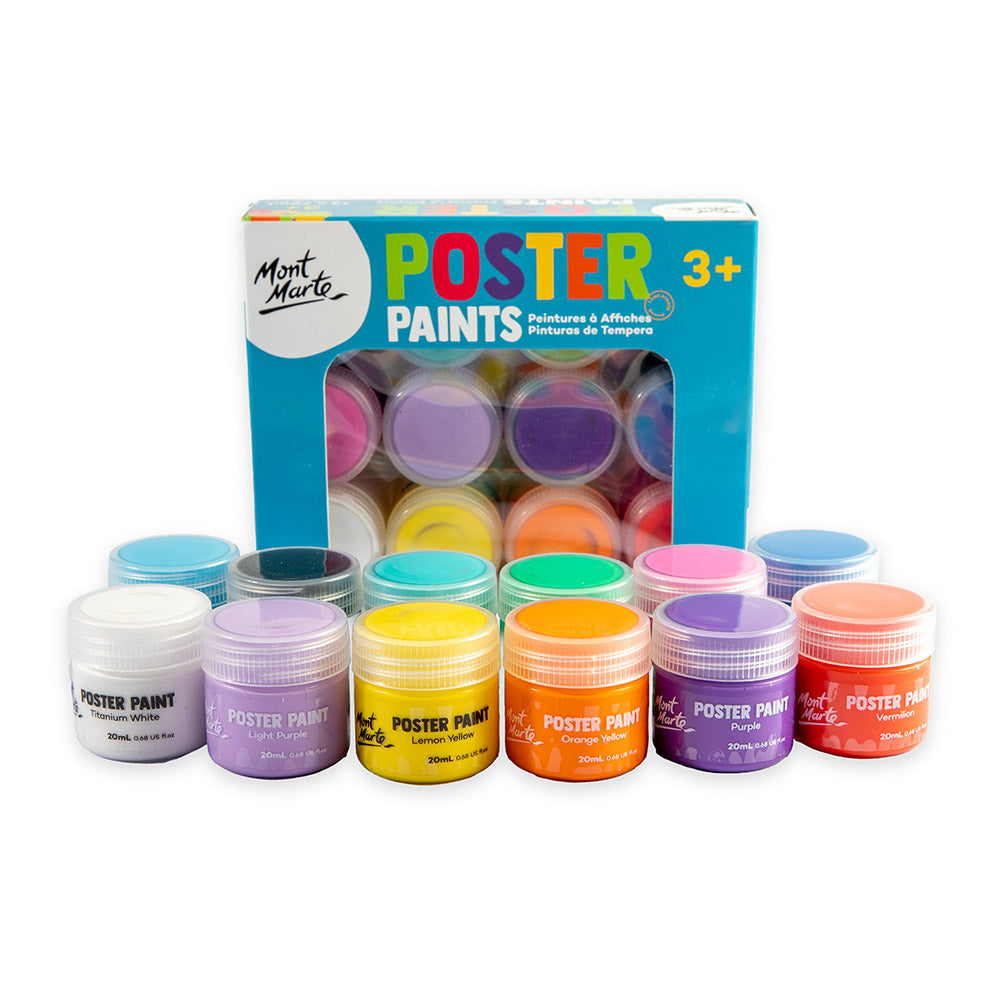 Mont Marte Poster Paint Set 12pc*20ml.