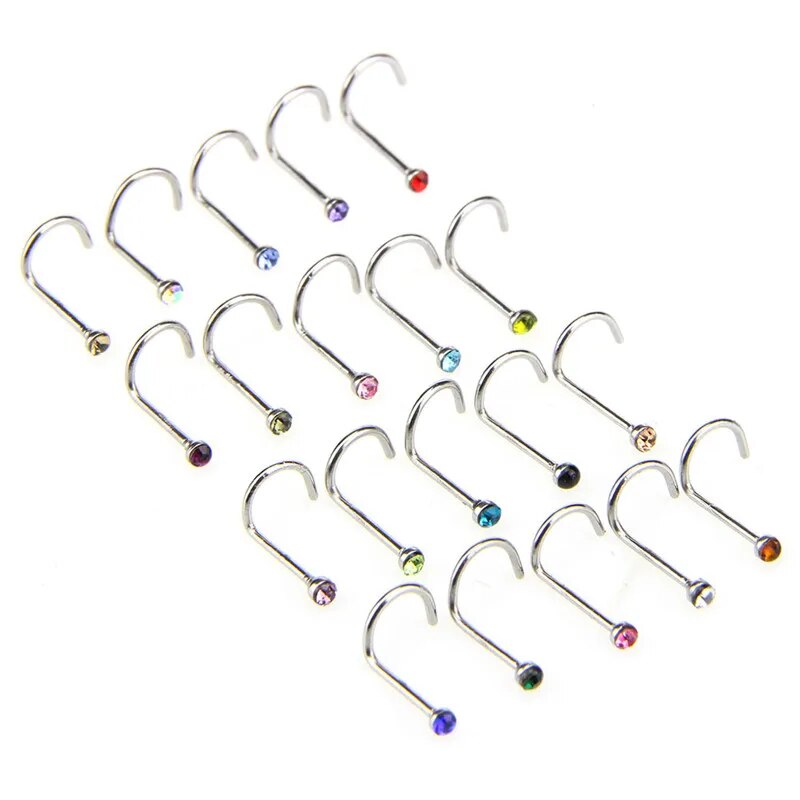 20pcs/lot%20Stainless%20Steel%20Crystal%20Rhinestone%20Nose%20Studs%20Hooks%20Bar%20Pin%20Nose%20Rings%20Body%20Piercing%20Jewelry%20For%20Women%20-%20Image%207