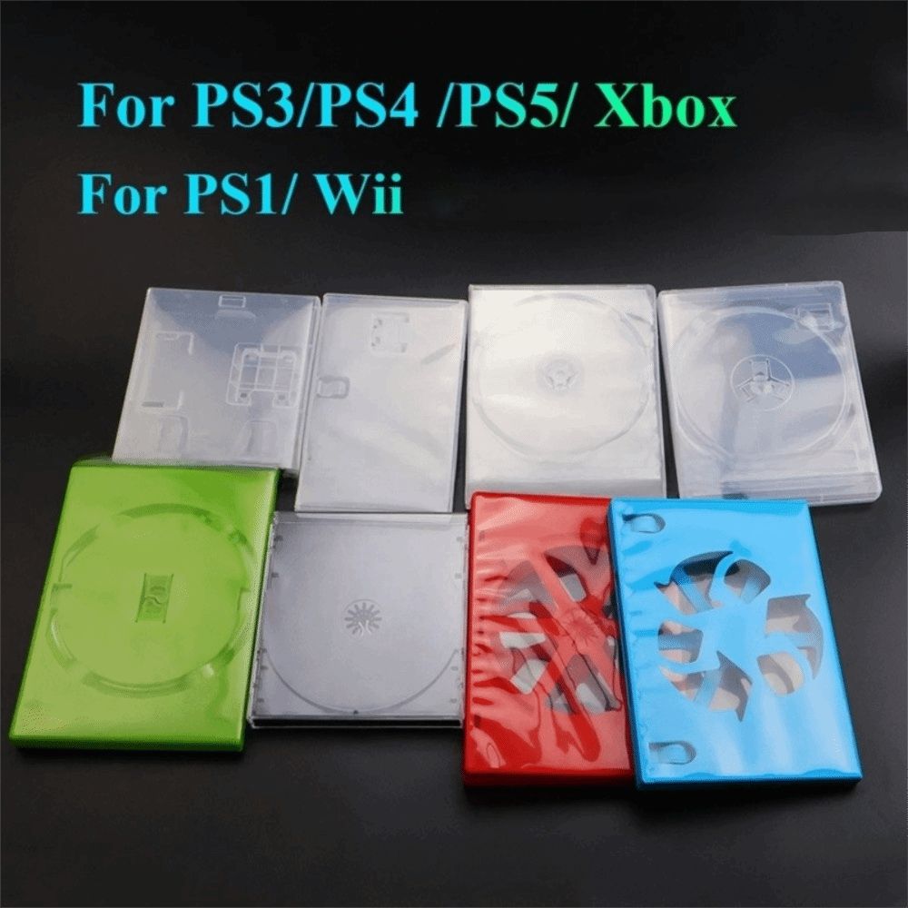 1pcs Multi-Purpose Plastic CD Game Cover Protective Design Replacement Accessory Game Disk Holder Game Card Case for PS1 PS2 PS3 PS4 PS5 Xbox WII. 
