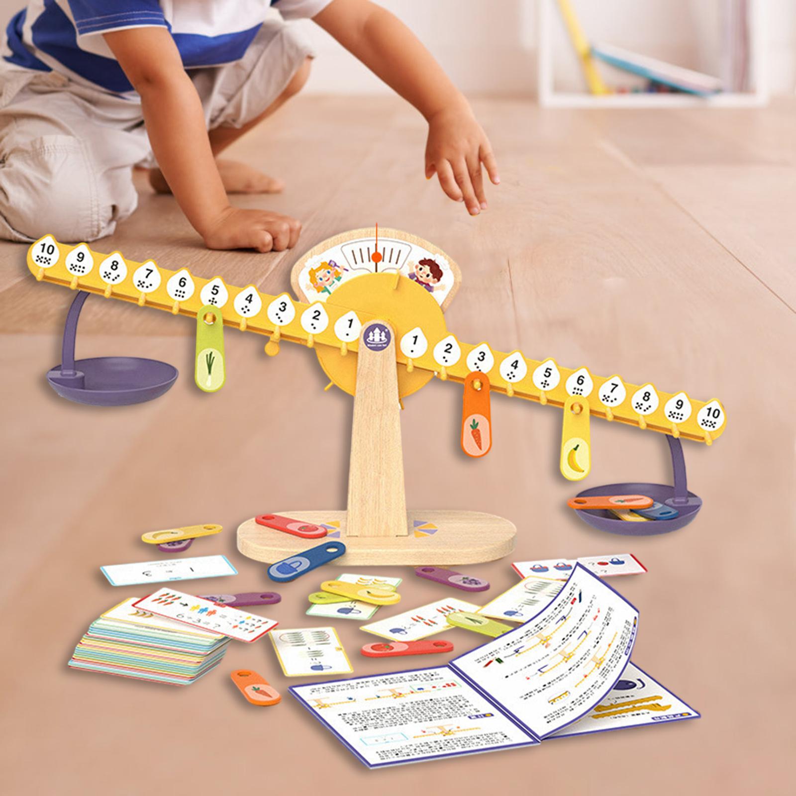 gamchiano Math Balance Math Learning Game Fine Motor Skill Fun Interactive Montessori Toy Mathematics Manipulative for Teaching Prop