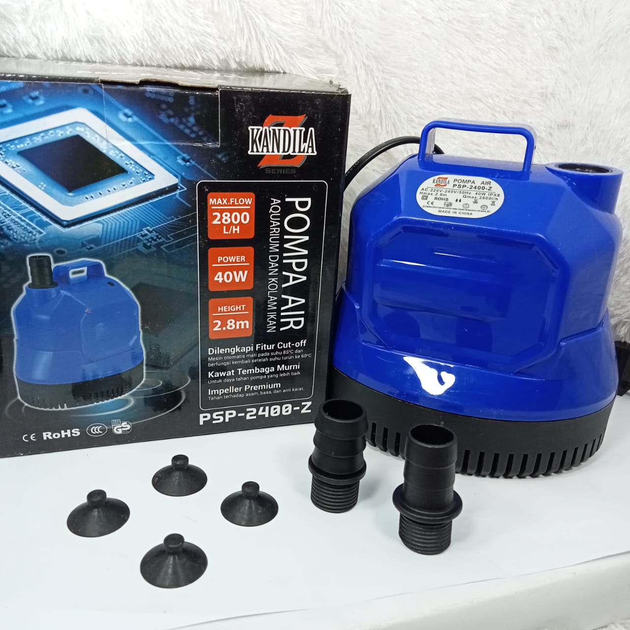 Super Hemat - Pompa Air Kolam ikan Aquarium besar KANDILA PSP 2400 Z