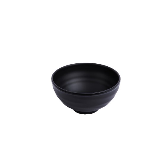 Chén bát cơm nhựa melamine màu đen nhám