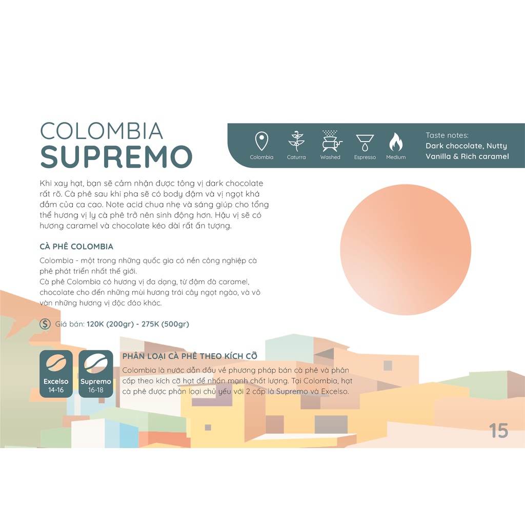Cà phê Flusso Espresso Colombia Supremo