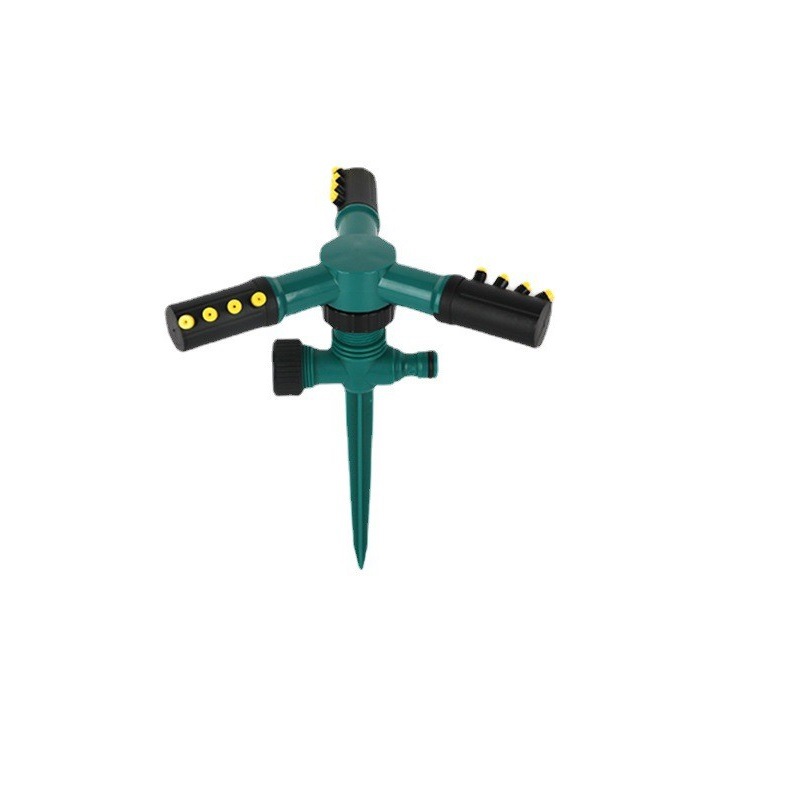 Sprayer 360 degree ground plug automatic rotary sprinkler nursery irrigation rotary three-pronged tandem sprinkler watering