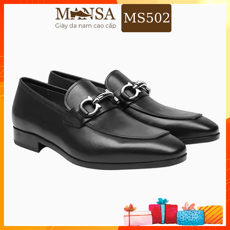 Giày lười nam công sở Mansa giày lười nam da bò cao cấp cực đẹp da mềm đế cao su thiết kế độc quyền trẻ trung MS502 thumbnail