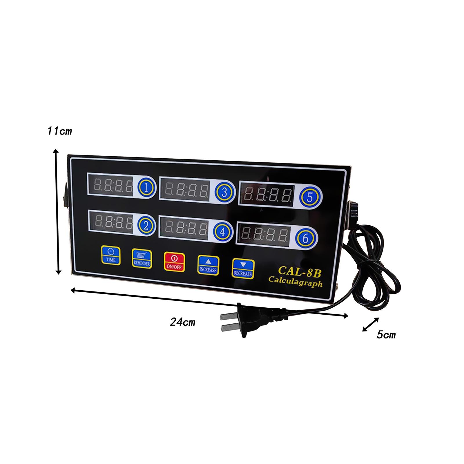 Delicacy Kitchen Commercial 6 Channels Digital Kitchen Timer Adjustable Restauran Timer Cooking Timer