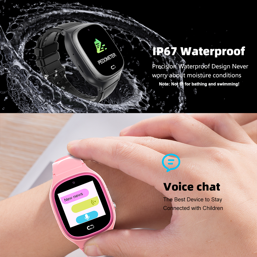 【Trusted】 KGG Children Kids SOS Phone Watch For With Photo IP67 Waterproof Smartwatch Boys Girls Gift For IOS Android.
