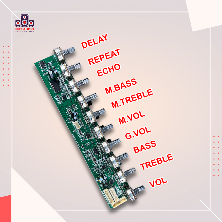 Mạch echo loa kéo chỉnh âm bass âm treble cho âm thanh ổn định hài hoà
