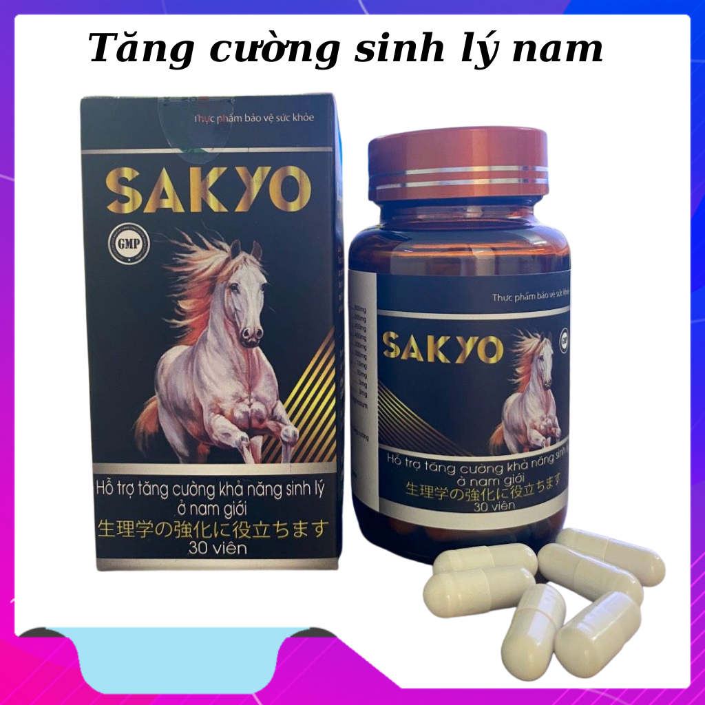 Viên uống tăng cường Sinh lý nam SAKYO-Hỗ trợ bổ thận ,cường dương , tăng cường sinh lý ở nam giới , giảm đau lưng mỏi gối - lọ 30 viên