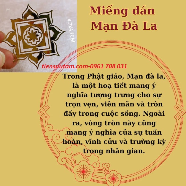 Miếng dán thần chú mạn đà la mầu nhiệm