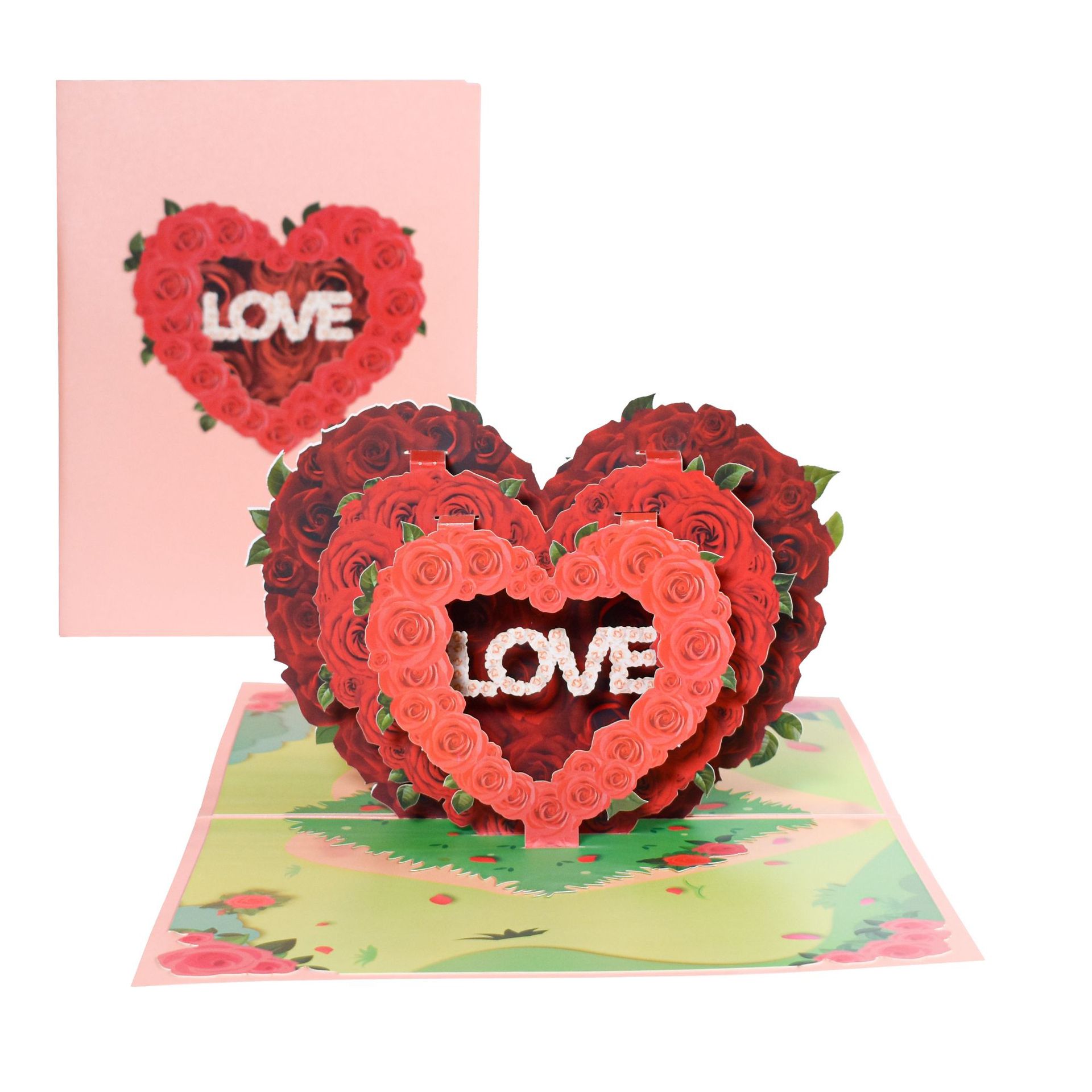 CUTE POPUP - Valentine Pop Up Card With Roantic Love Design, Aple Pop