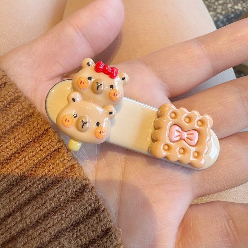 Kẹp Mái Capybara Cute Phụ Kiện Tóc Đáng Yêu
