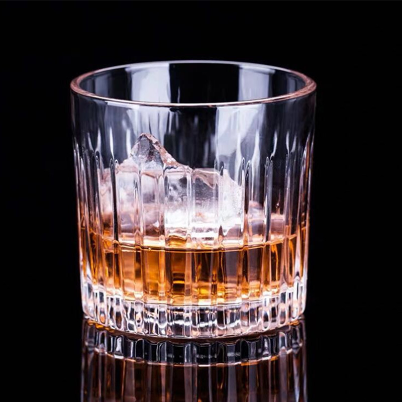 Ly rock thủy tinh sọc 320ml ( BG72)