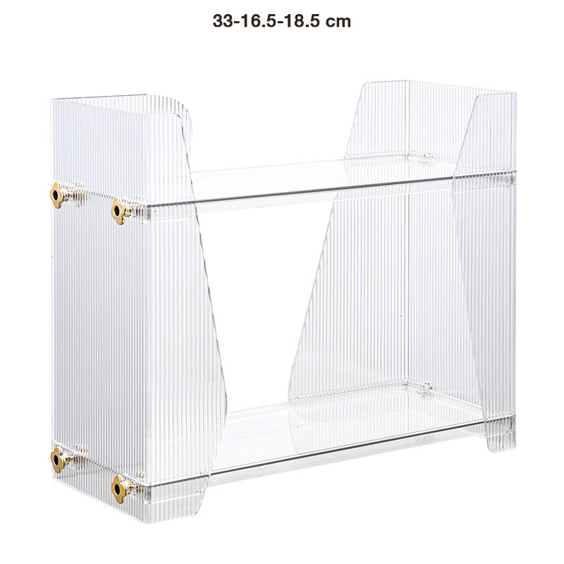 Light luxury storage rack cosmetics display cabinet European style elevated vertical lipstick rack dressing table snack toy storage rack