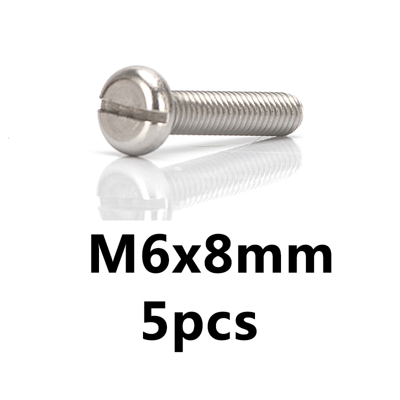 M4 m5 m6 m8 m10 304 stainless steel slotted round head machine screws bolts pan head solid fasteners length 8mm-60mm millimeters