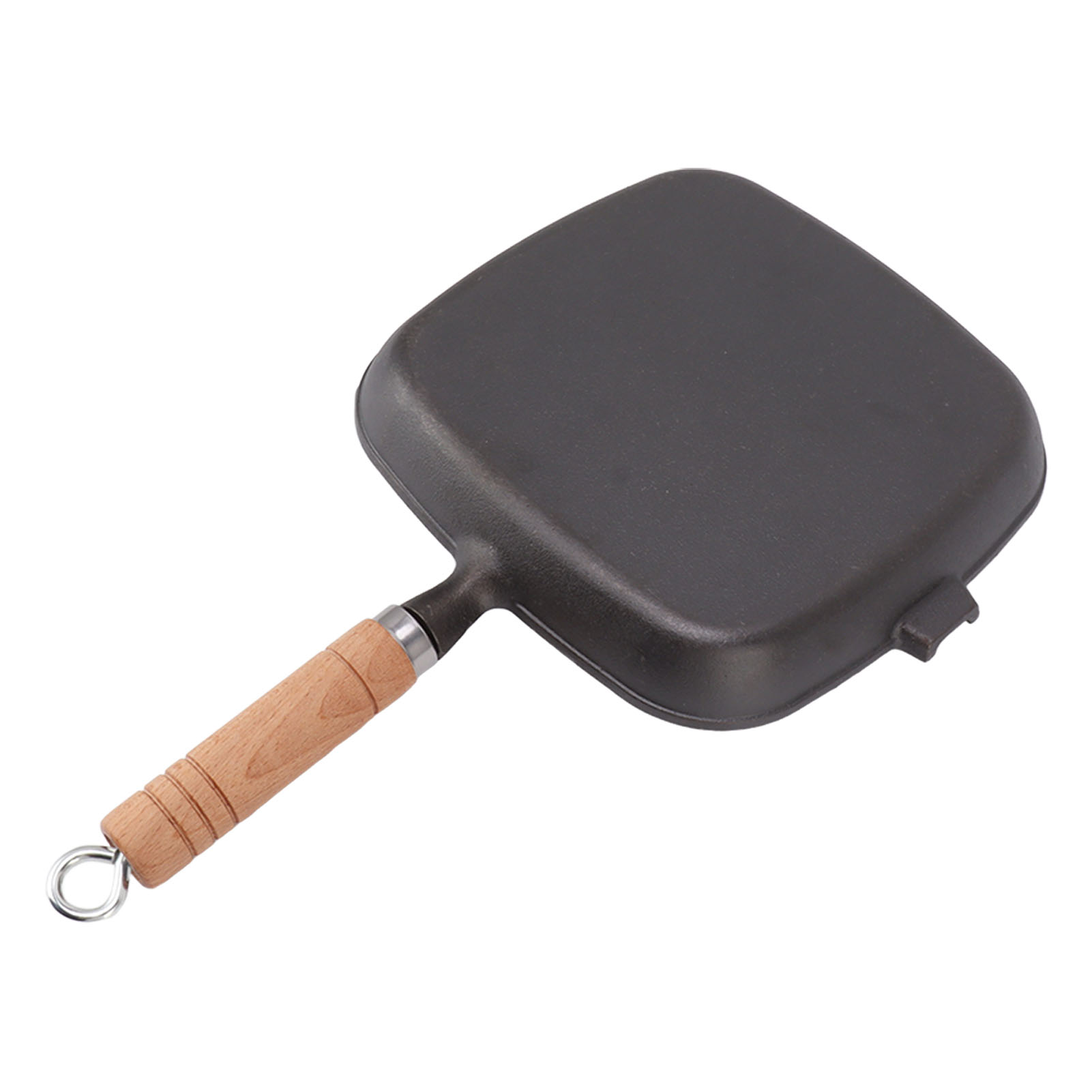 Cast Iron Pan Cast Iron Skillet Wooden Handle for Steak