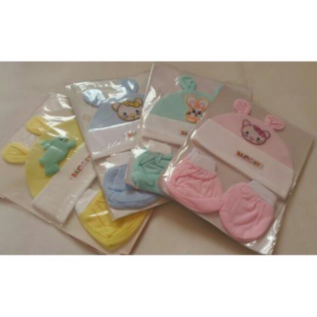 Set 5 Món Mũ Bao Tay Tất Chân Sơ Sinh Cho Bé