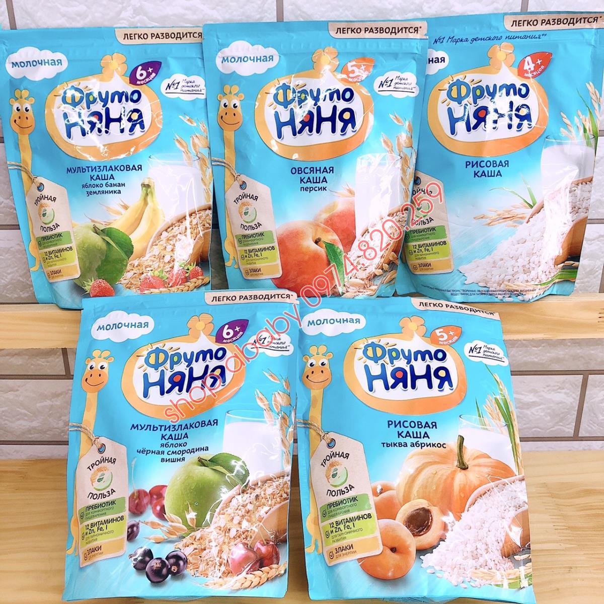 Bột ăn dặm Fruto / Fructo Nga cho bé gói 200gr