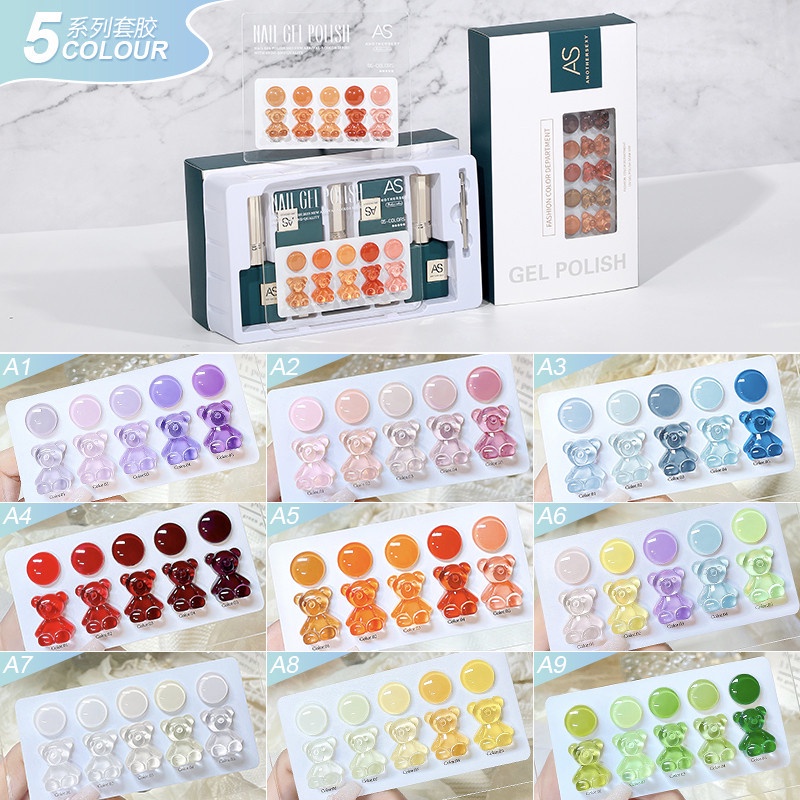 Set Sơn AS 5 Màu A9 Chai Xanh Cao Cấp - sinailmi