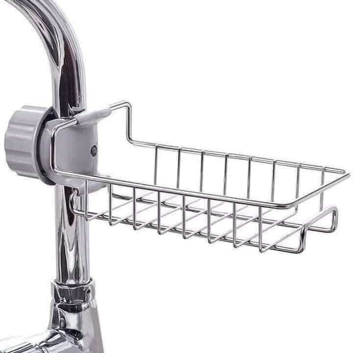 Kệ để đồ rửa chén bát Inox Gắn Vòi Nước bồn Rửa Chén