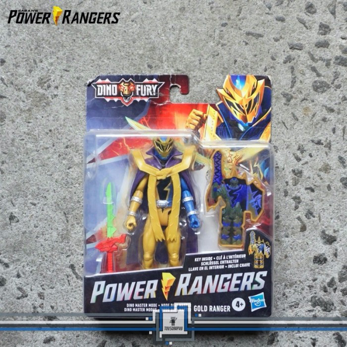 Power Rangers Dino Fury Gold Ranger 6-Inch Action Figure Toy Inspired by TV Show with Dino Fury Key and Dino-Themed Accessory for Ages 4 and Up price in Saudi Arabia | Amazon
