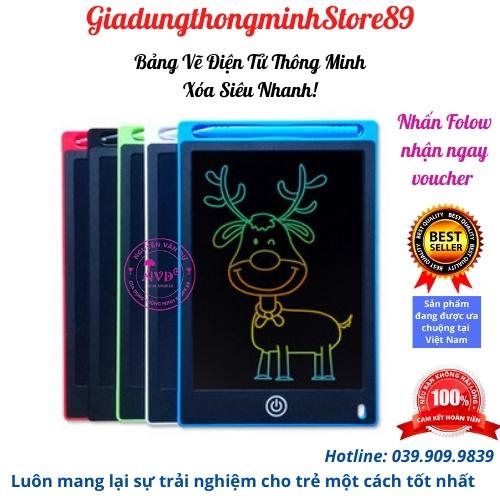 Giadungthongminhstore89-drawing board electronic LCD-manually cleared smart type 8,5 inch + 10 inch + 12inch single color and multi-colors suitable for baby
