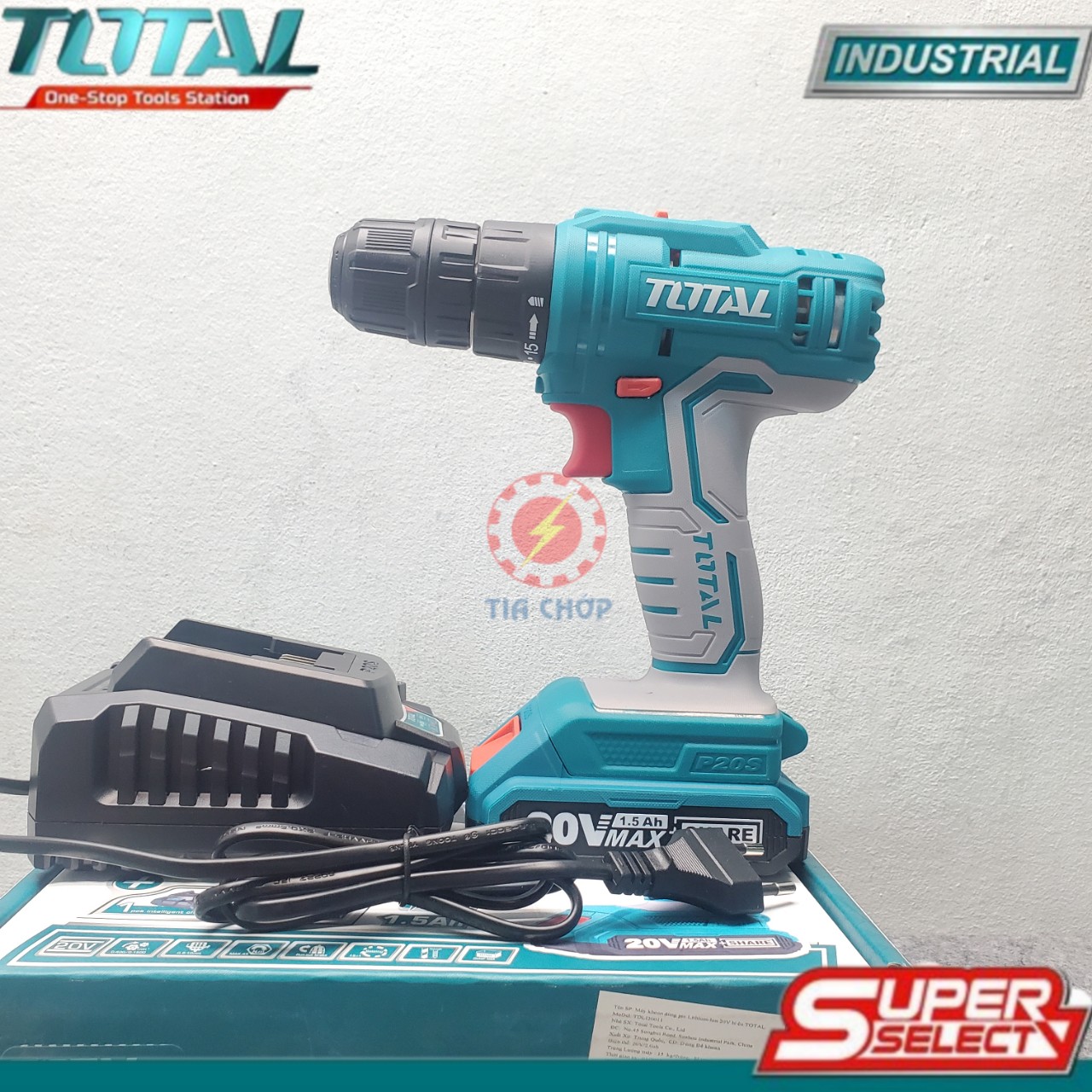 MÁY KHOAN VẶN VÍT DÙNG PIN TOTAL 20V TDLI20011