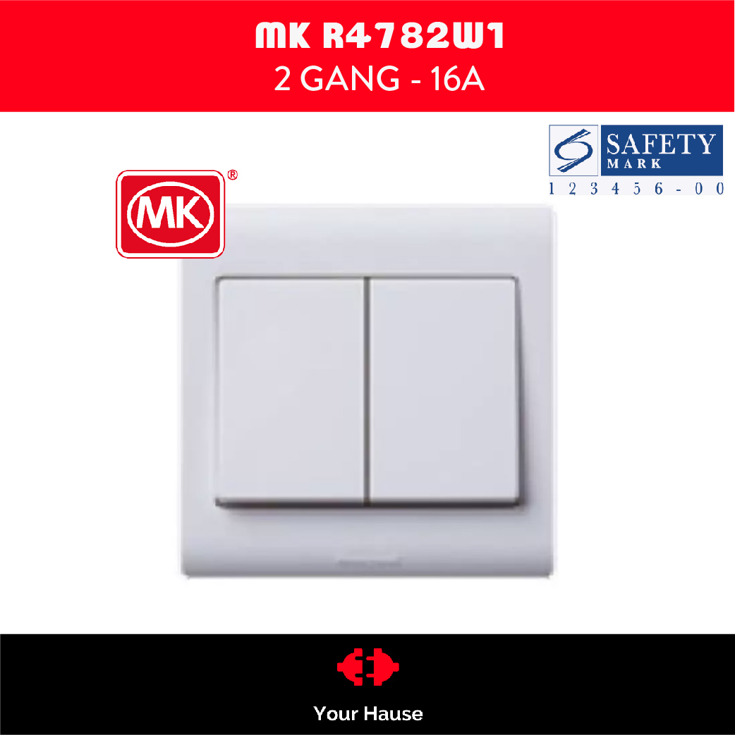 MK HoneyWell Electric 2 Gang 1 Way 16a Switch R4782W1 - YourHause Local ...