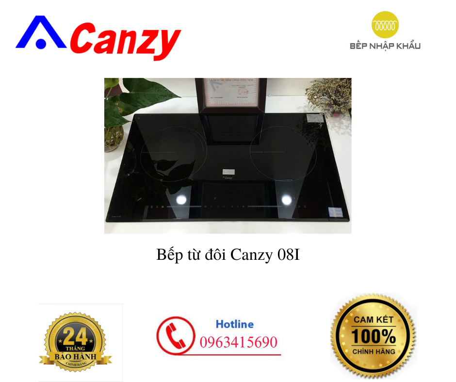 Bếp điện từ Canzy CZ 08I, Bếp từ đôi Inverter tiết kiệm điện, Chính hãng bảo hành 3 năm