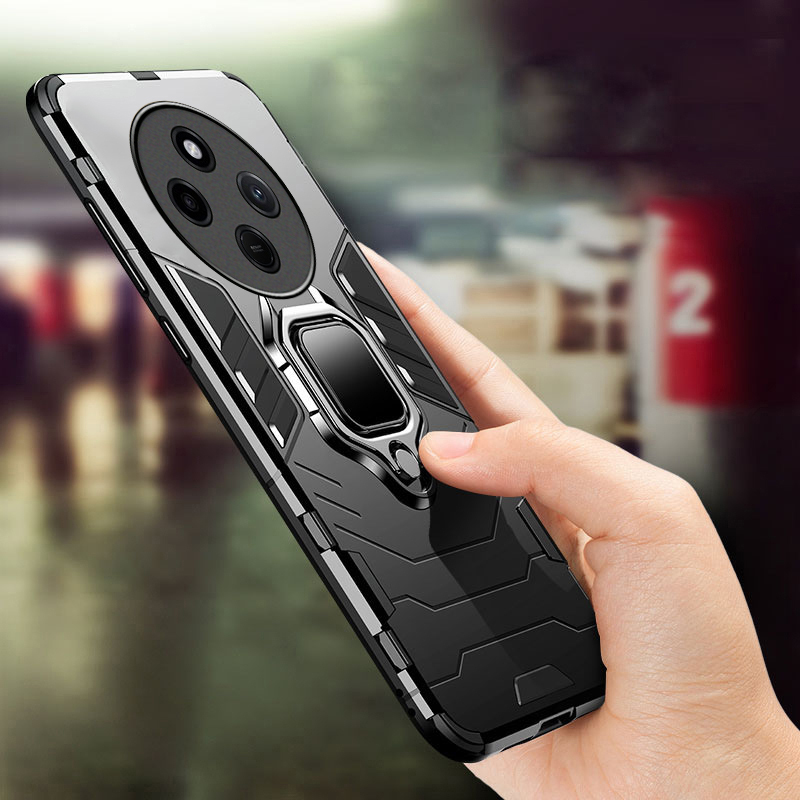For Redmi 14C Case Shockproof Armor Stand with Holder Car adsorb Ring For Xiaomi Redmi 14C Back cover Phone Cases.