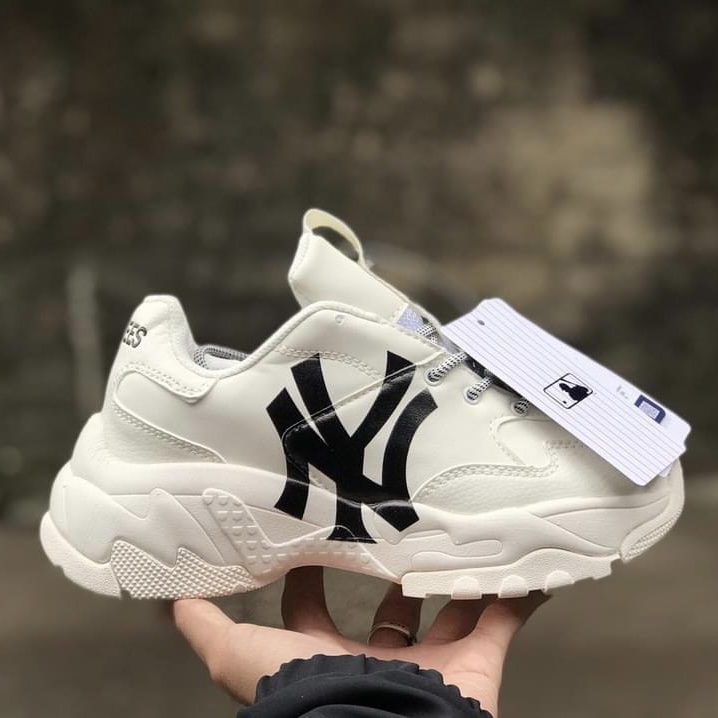 Giày thể thao MLB NY chữ đen  Giày thể thao NY chữ đen nam nữ dễ phối đồ