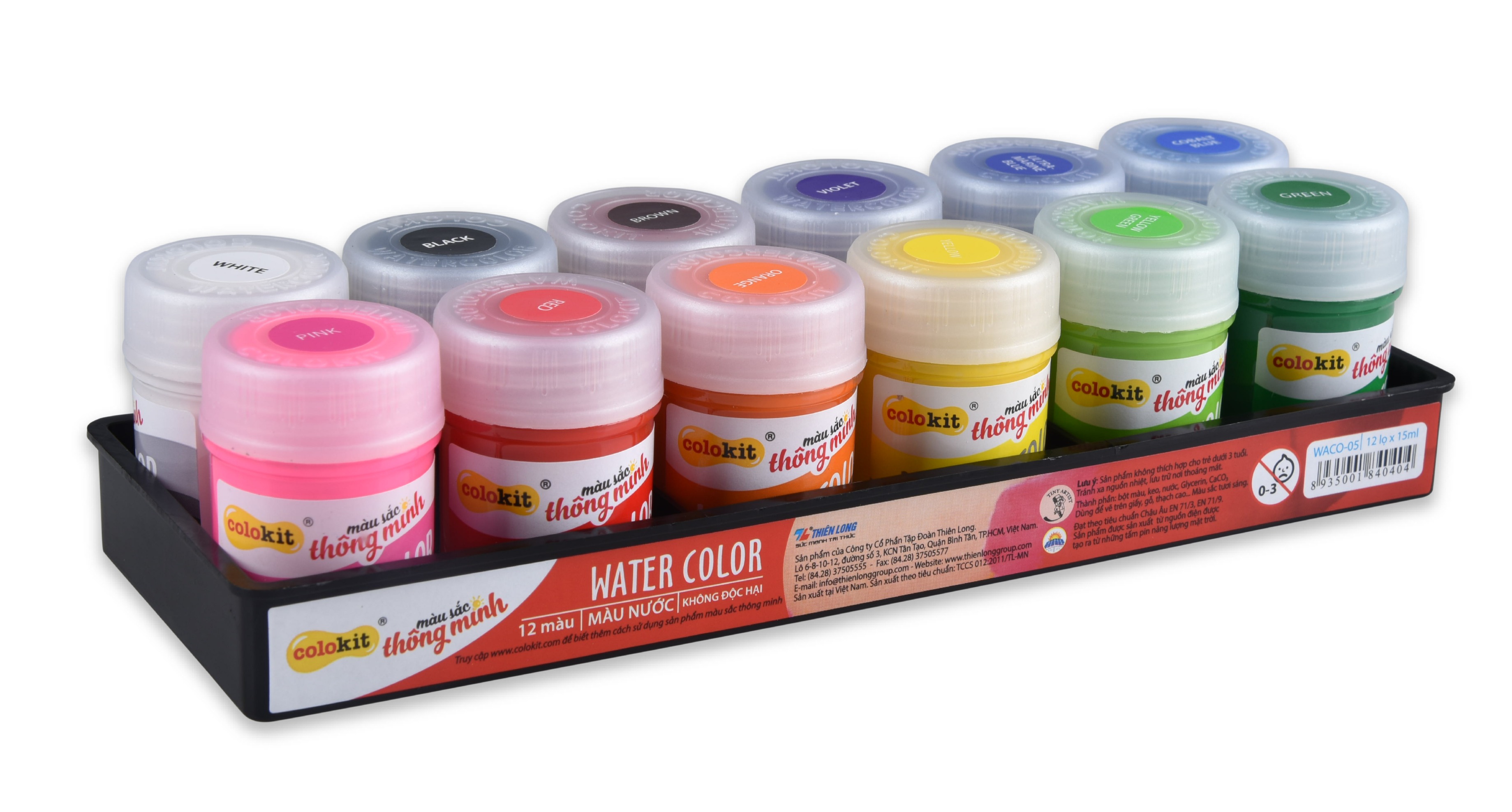 Màu nước thiên long 15ml x 12 màu
