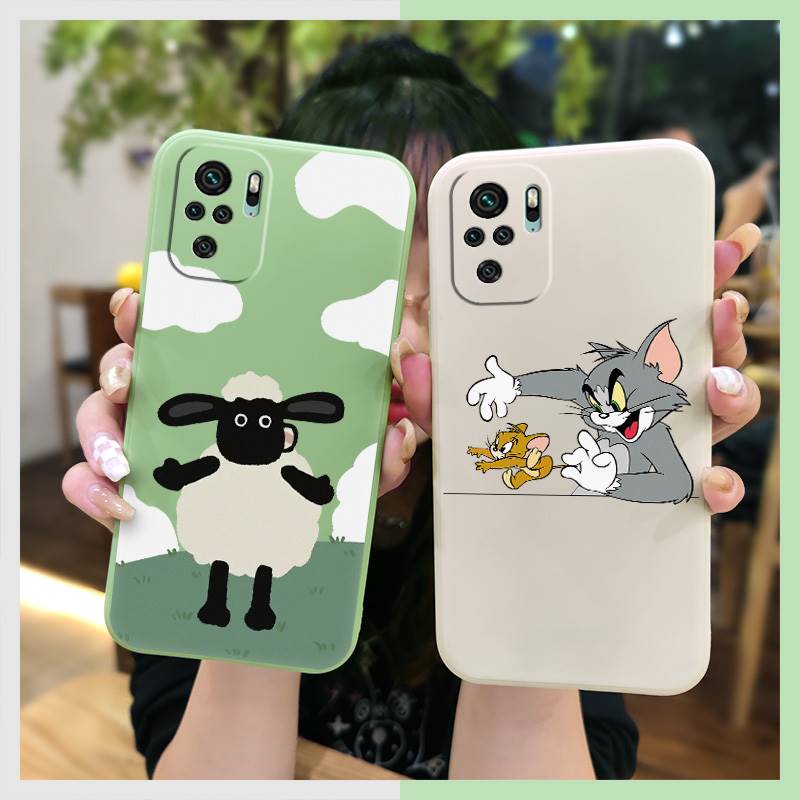 Waterproof Silicone Phone Case For Xiaomi Redmi Note10 4G/Note10S Simplicity colorful cute Soft Case Durable Solid color. 