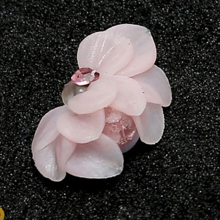 Hoa bột Nail, hoa 3D gắn Móng chân, móng tay,10 cánh, đá cạnh