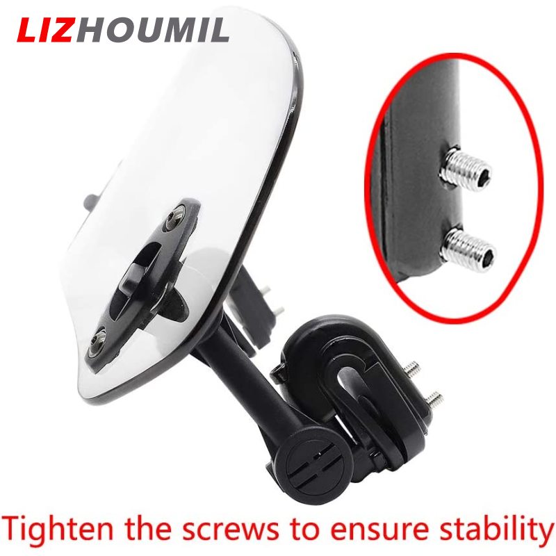 LIZHOUMIL 1 Set Motorcycle Windshield Extension Adjustable Spoiler Universal Clamp-on Windscreen Deflector Parts