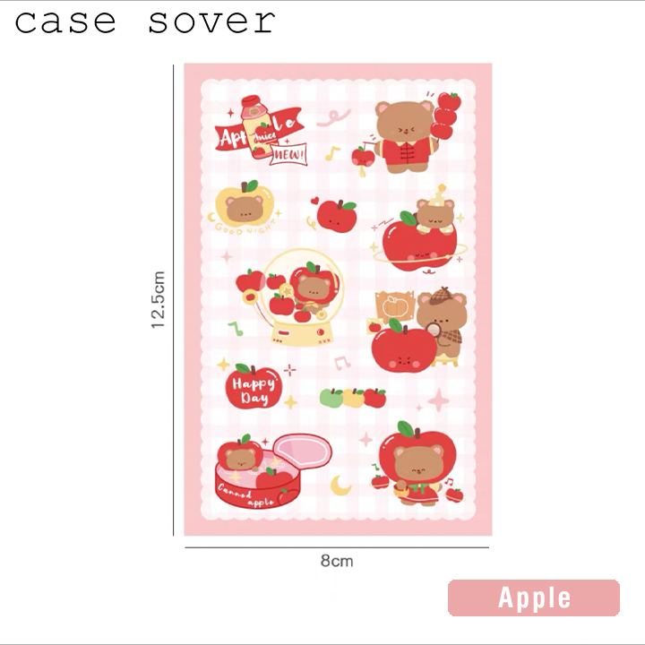 Set Sticker chủ đề Pet & Fruit trang trí Sổ, Planner,... - Case Sover