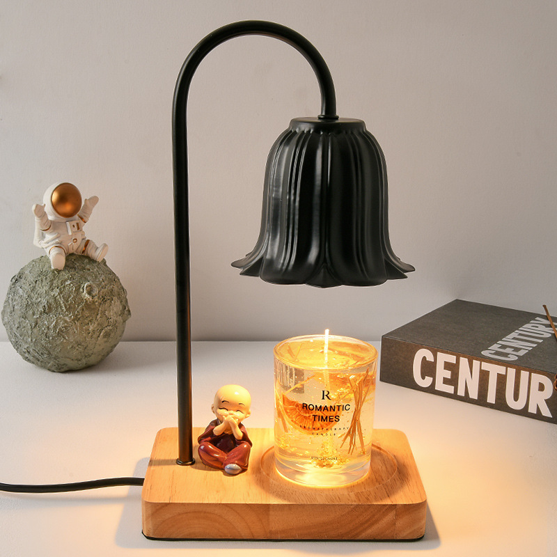 YONUO Log aromatherapy wax melting lamp timing marble valley lily of the valley flower melting candle lamp bedroom European fragrance wax melting lamp