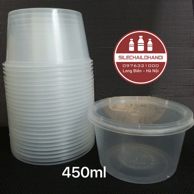 50 chiếc hộp nhựa dùng 1 lần 450ml