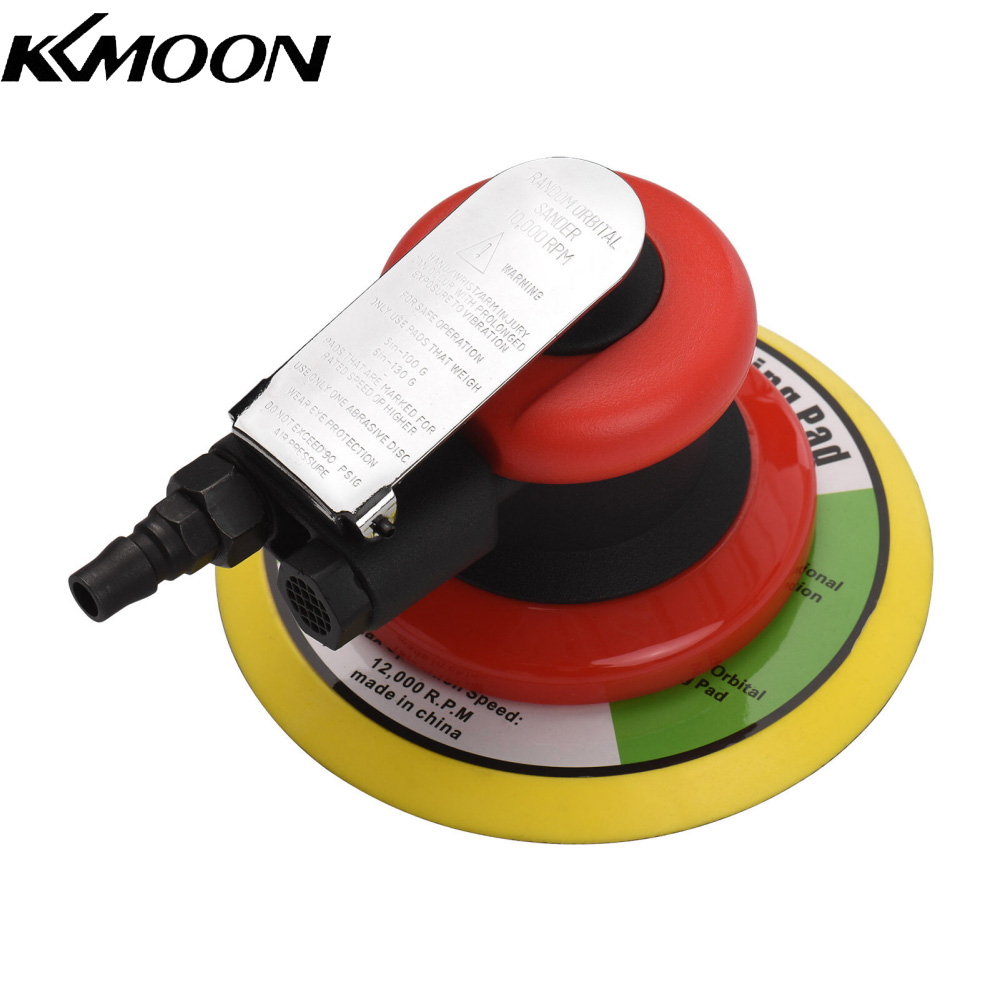 KKmoon Pneumatic Sander 6 I-nch Polishing Sanding Waxing for Car Wall Wood Metal 13500RPM Red