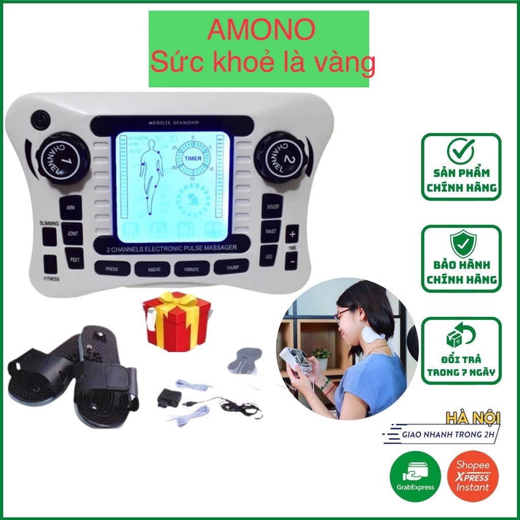 Máy massage xung điện, máy mát xa châm cứu 8 miếng dán SYK-308B