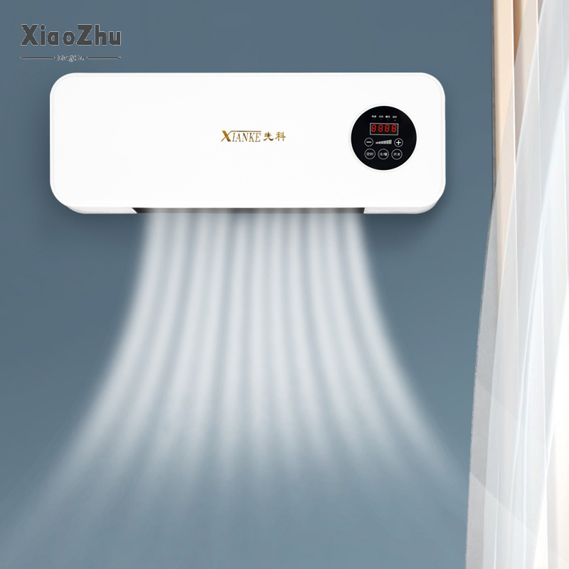 XiaoZhubangchu Household remote control wall-mounted heater, one-second hot and cold heating dual-use warm air wall-mounted mobile small air conditioner