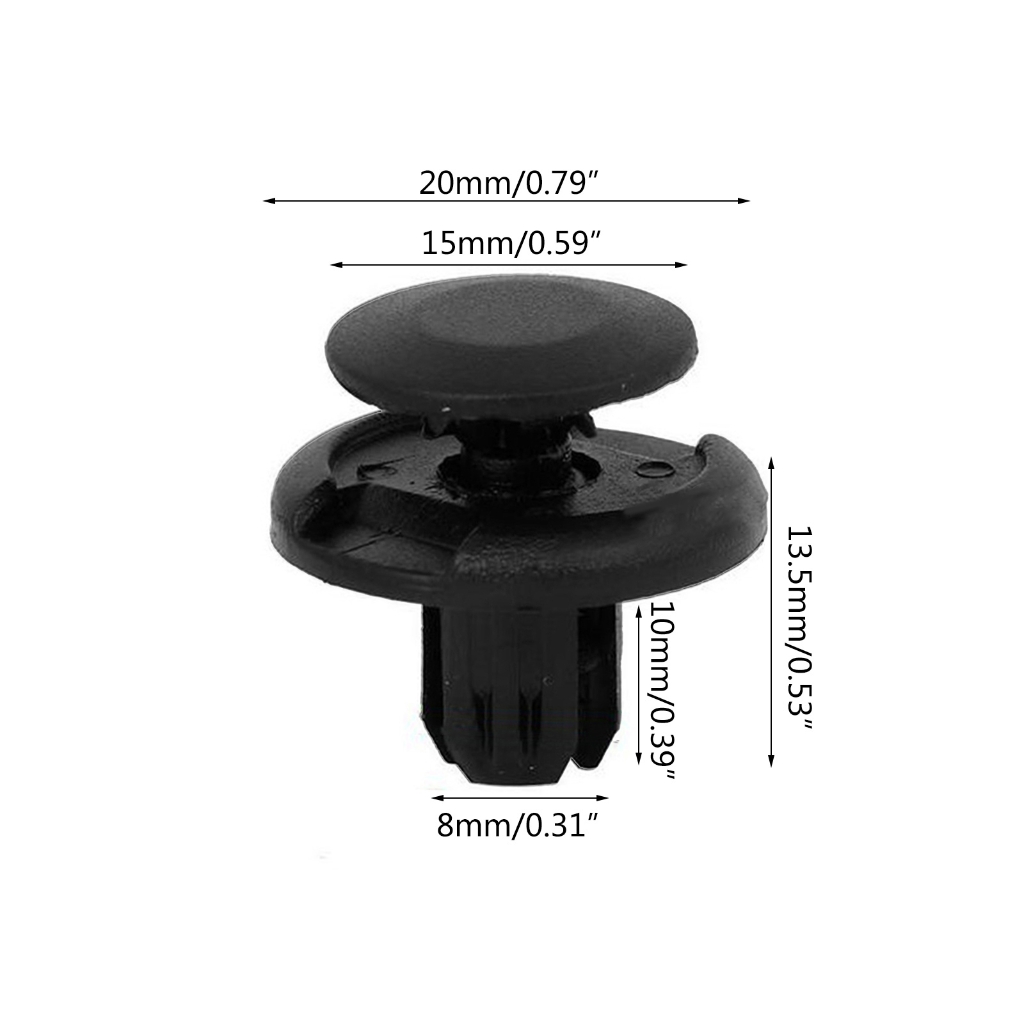 10 cái Nylon TRIM Board vòng bảo vệ pa nô Clip ốc vít đinh tán màu đen cho
