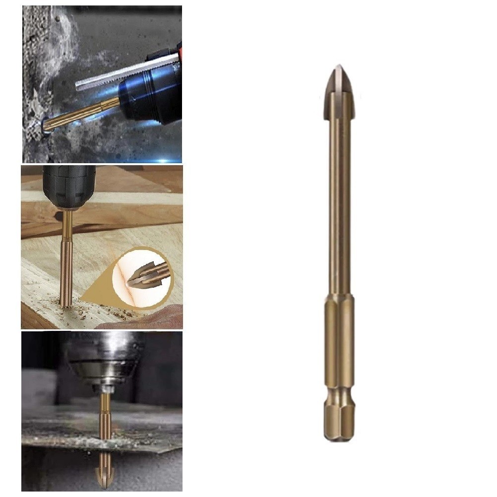 Hometool Efficient Universal Drilling Tool Multifunctional Cross Alloy Drill Bit 3-12mm For Electric Drill