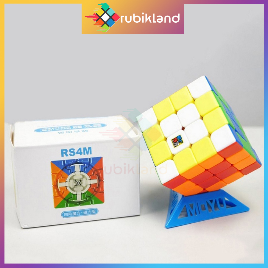 Rubik 4x4 RS4M 2020 RS4 M Rubic Nam Châm 4 Tầng Stickerless Đồ Chơi Trí Tuệ Trẻ Em