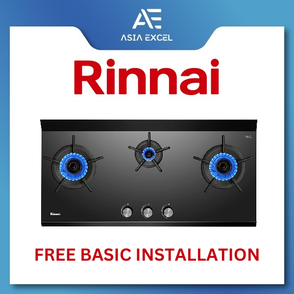RINNAI RB-3CGN (RB3CGN) 3 BURNER INNER FLAME GLASS GAS HOB | Lazada  Singapore