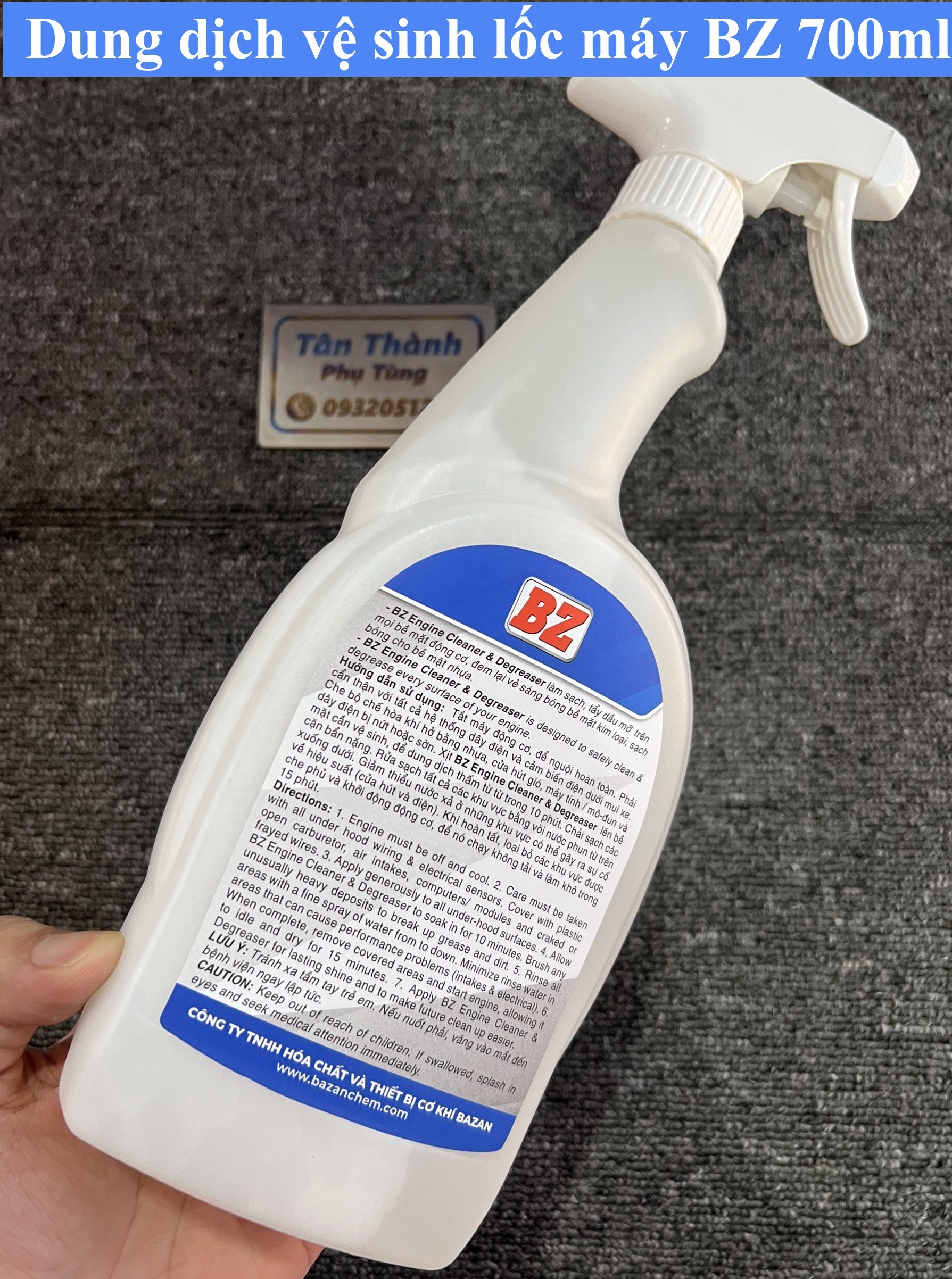 Dung dịch vệ sinh lốc máy BZ 700ml