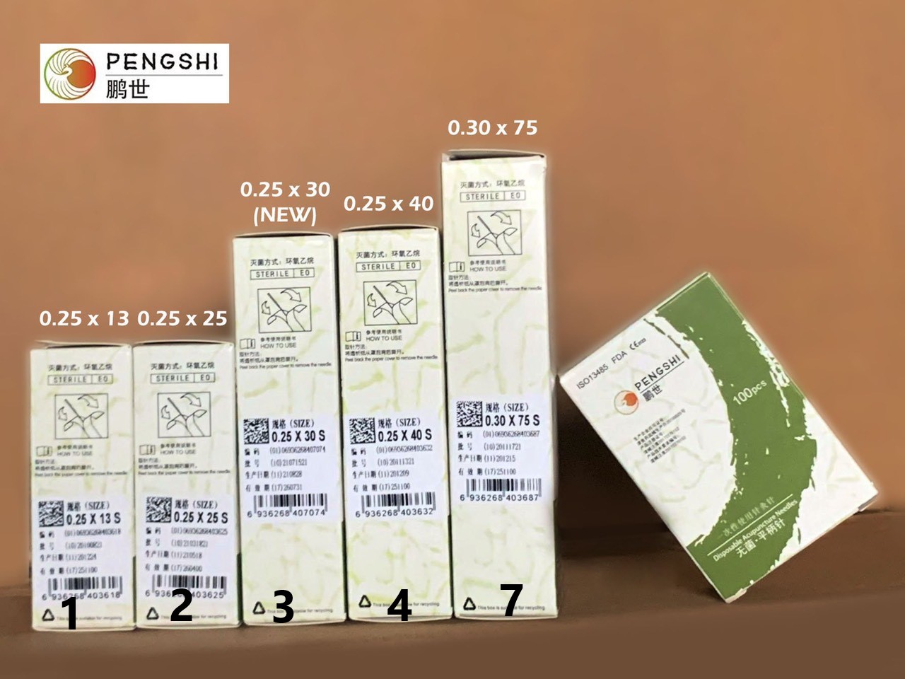 Kim châm cứu số 2, 3, 4, 7 PENGSHI sắc bén châm không đau
