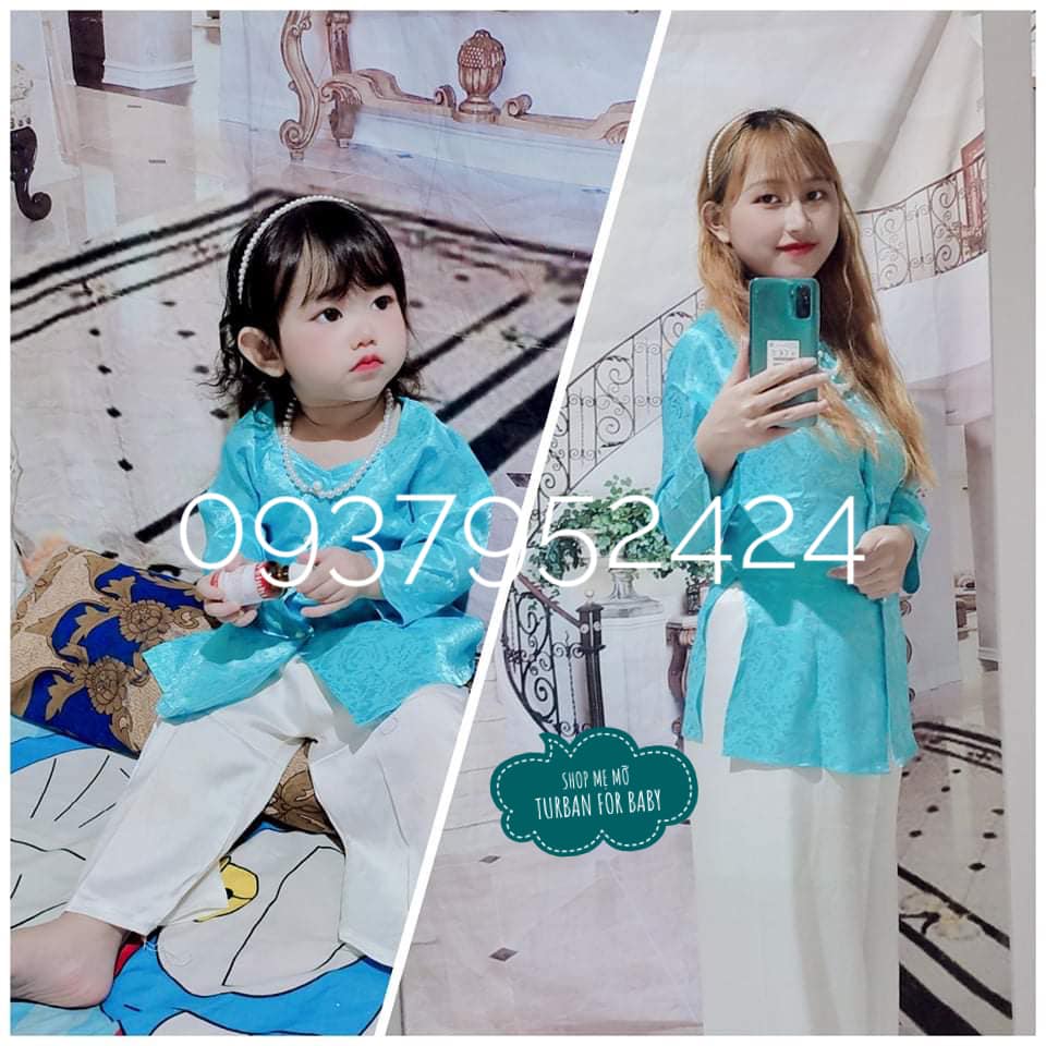 BỘ BÀ BA CƯNG XỈU CHO MẸ VÀ BÉ quần đen