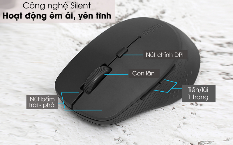 Chuột không dây Silent Rapoo M300 ( Like New )
