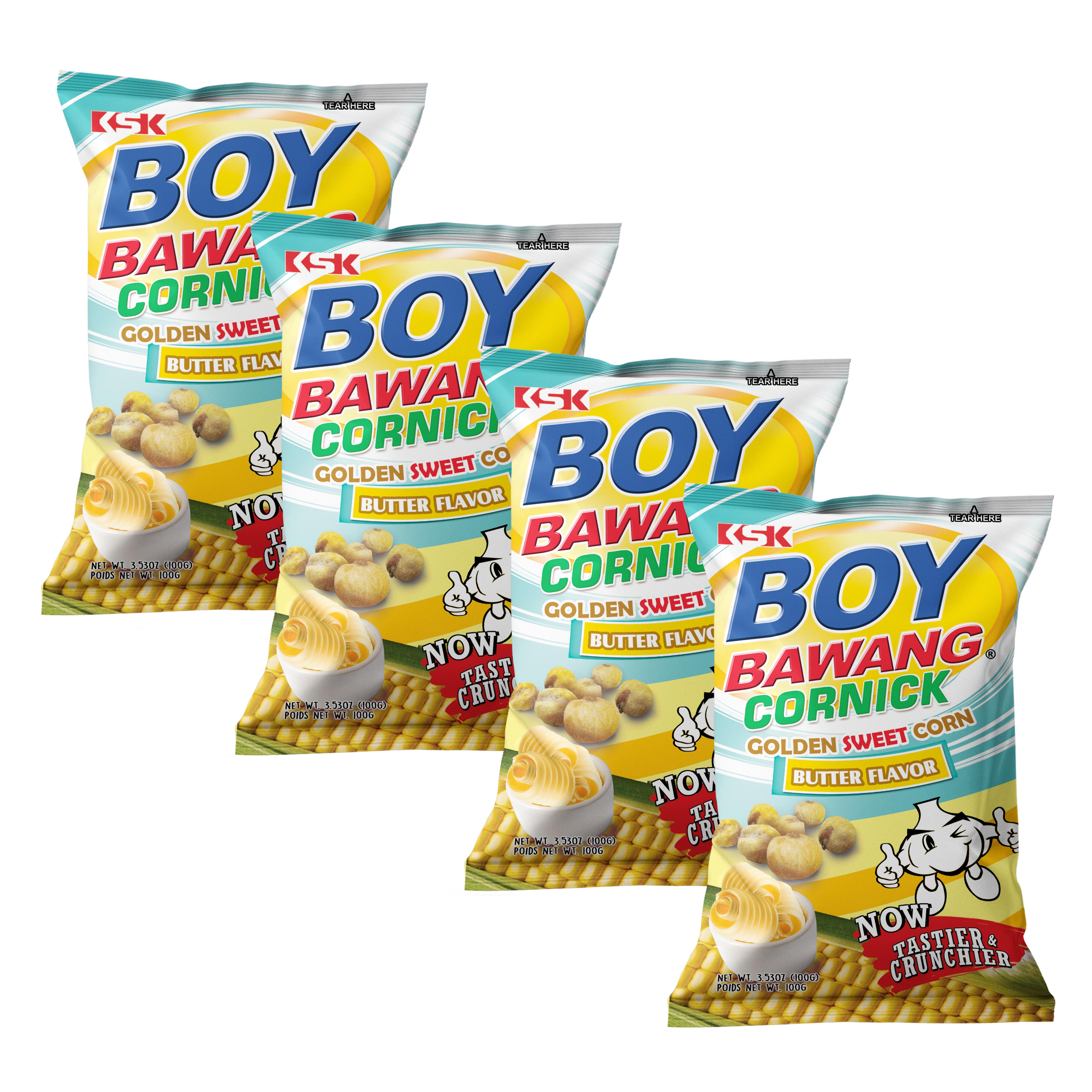 Boy Bawang Cornick Golden Sweet Corn 100g x 4 Lazada PH